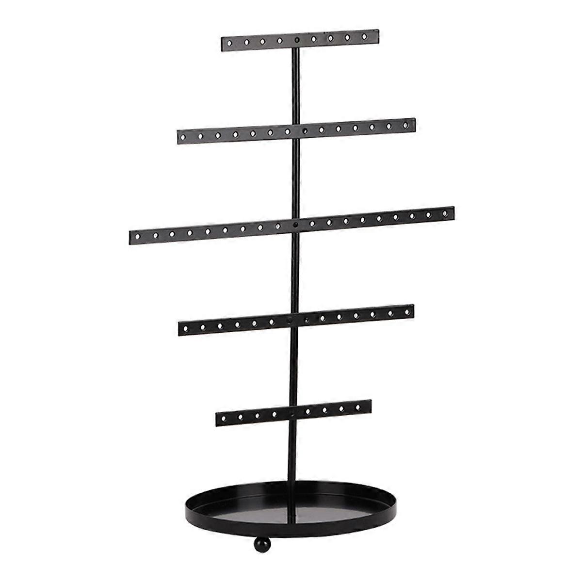 Black 5-Layer Simple Earring Rack Earring Stand Jewelry Display Stand