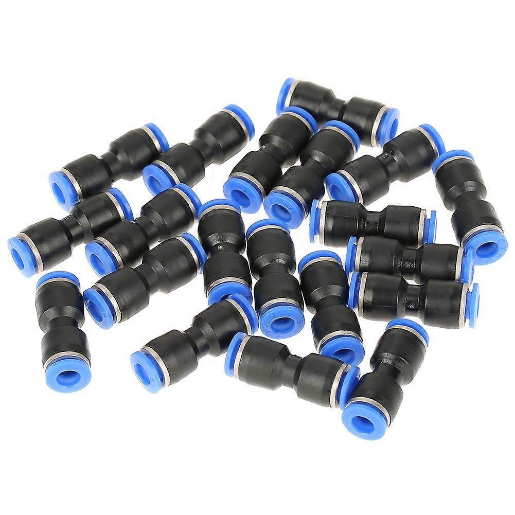 Raccords pneumatiques droits à pression pour tubes de 6 mm de diamètre extérieur 1/4", 20 pièces