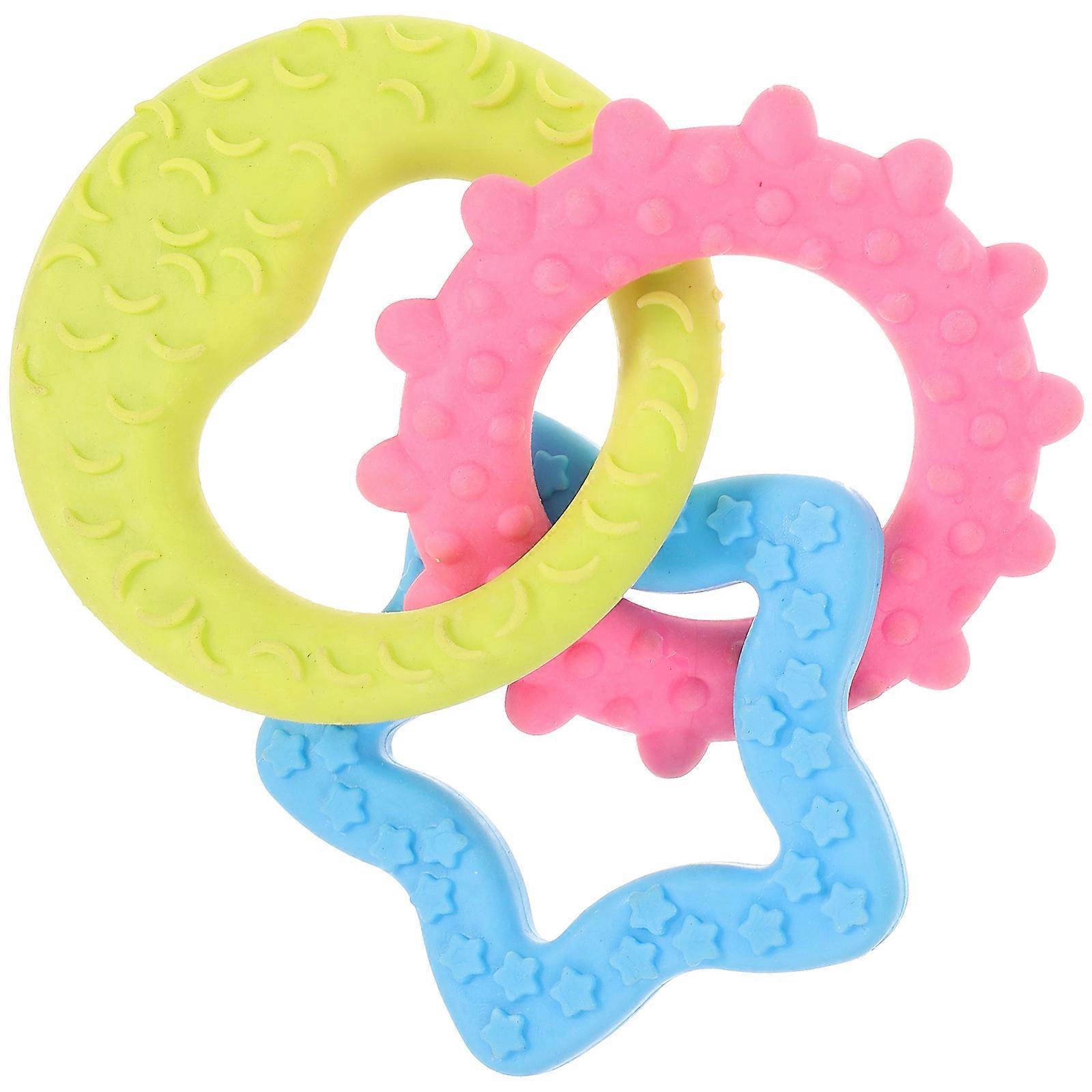 Small Pacifier Dog Toys for Teething 3Pcs Puppy Bite-Resistant Toy Pack