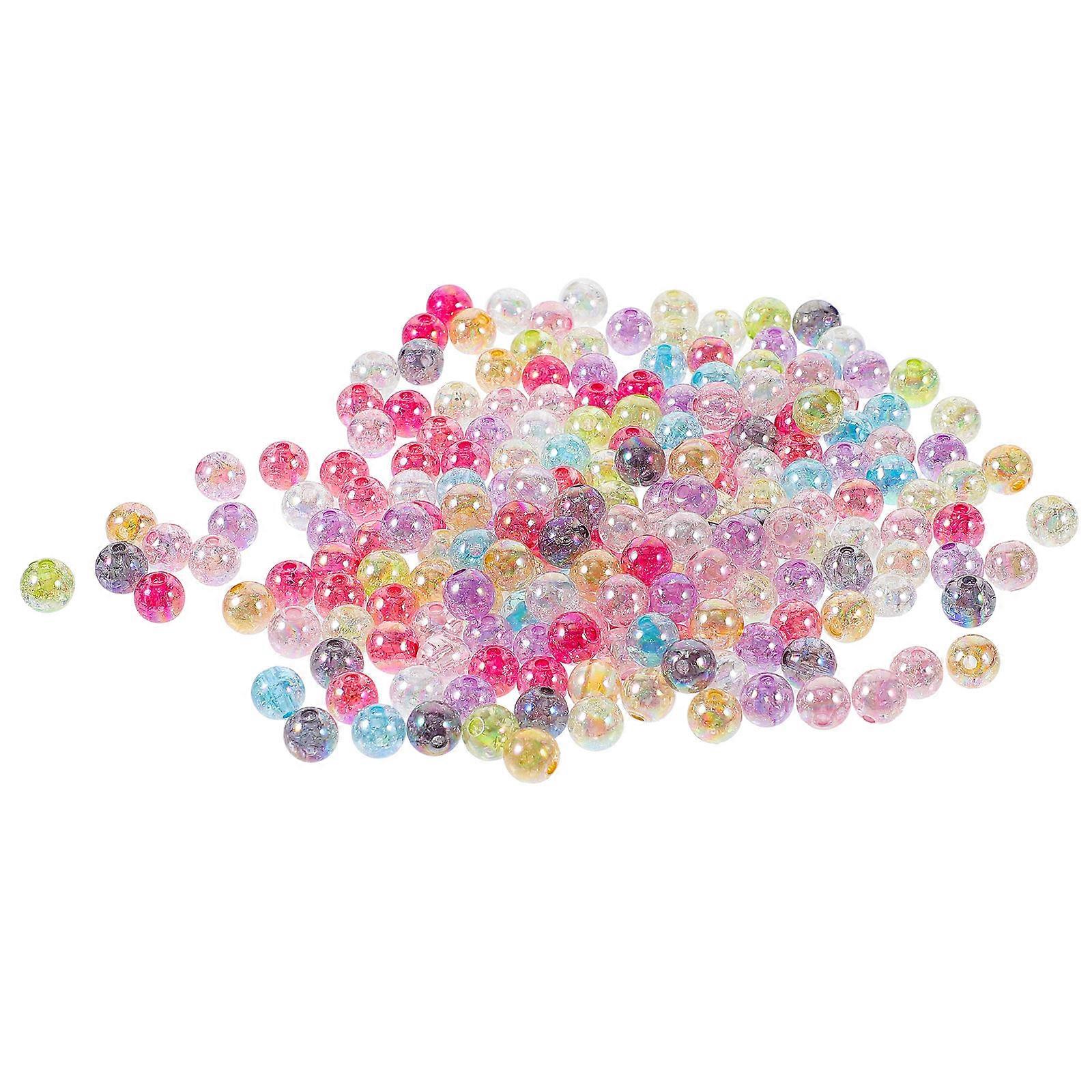 Decorative Loose Acrylic Beads for Crafting 200Pcs Assorted