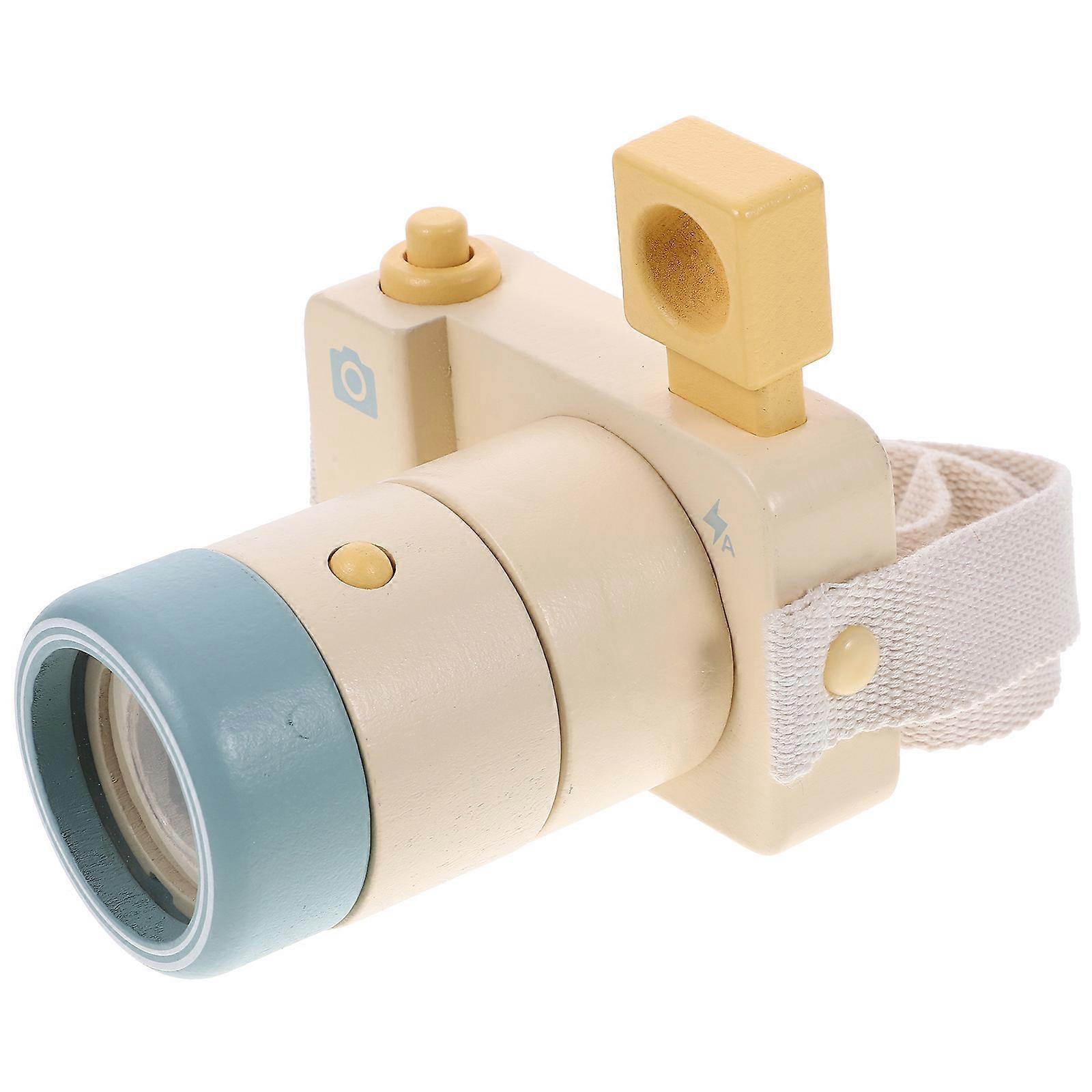 Creative Kaleidoscope Toys Wood Camera Shape for Decor 4Pcs Pack