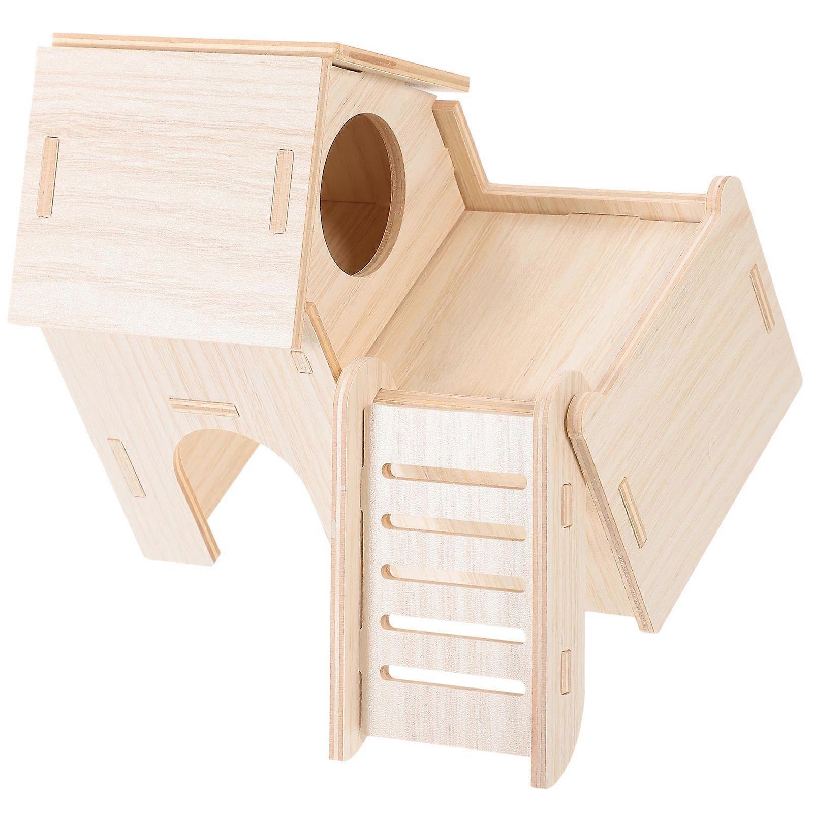 Wooden Hamster Hideaway For Pet Owners Featuring Odor Free Material For Small Animals In With 3Set
