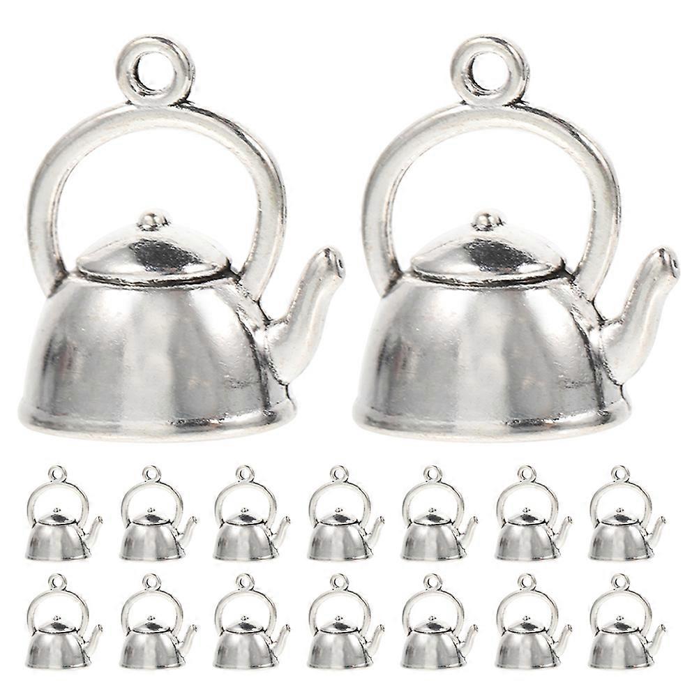 60 Pcs Alloy Charms Teapot Shape Charms 1.50X0.80X0.20CM Creative Activities Perfect For Craft Projects