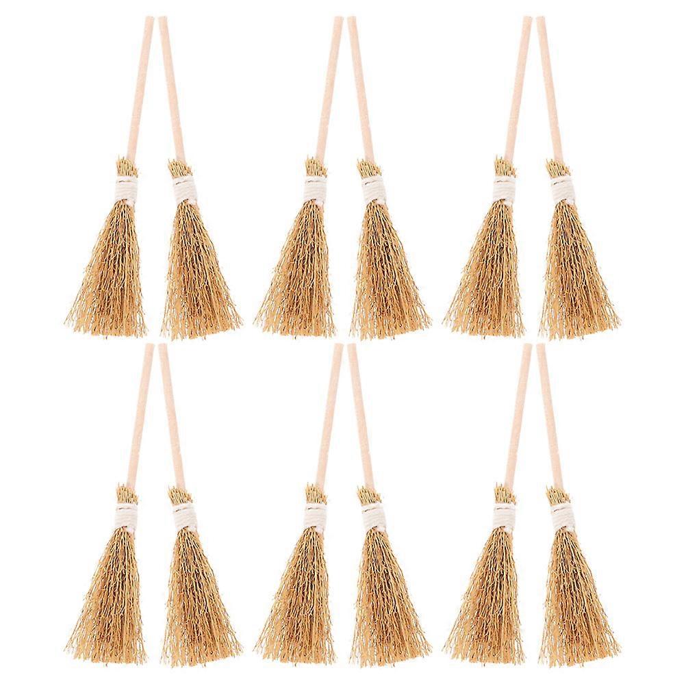 Halloween Witch Broom Mini Brooms Decorative Props 36Pcs Set