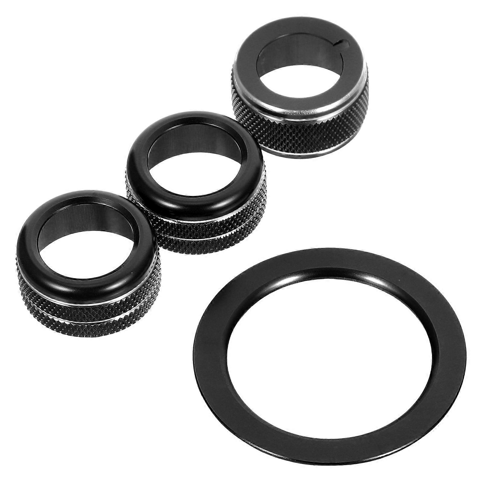 Ignition Button Ring Aluminum Alloy Start Cover for Car Interior 2Sets