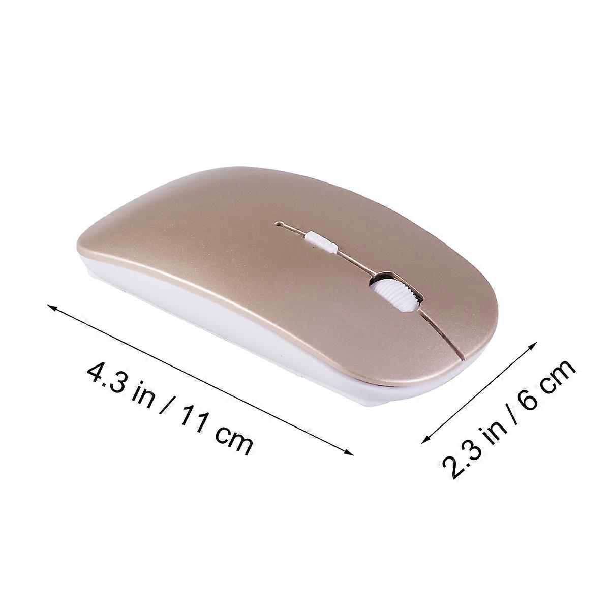 Cordless Wireless Mouse For PC Laptop Notebook With Ergonomic Design Golden 1Set Ideal For Home And Office Use