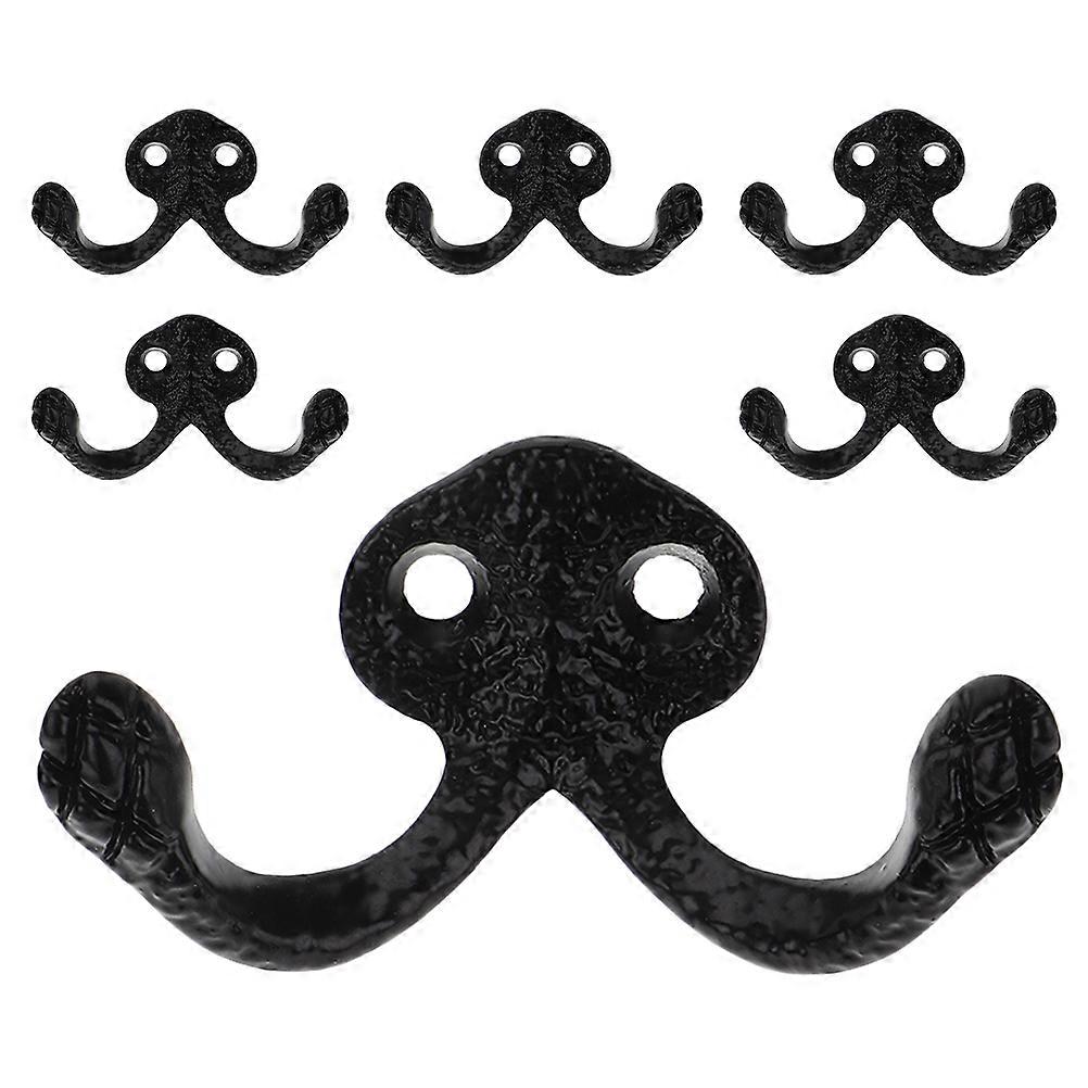 Entryway Hooks Zinc Alloy Double Hooks for Wall Mounted 24Pcs