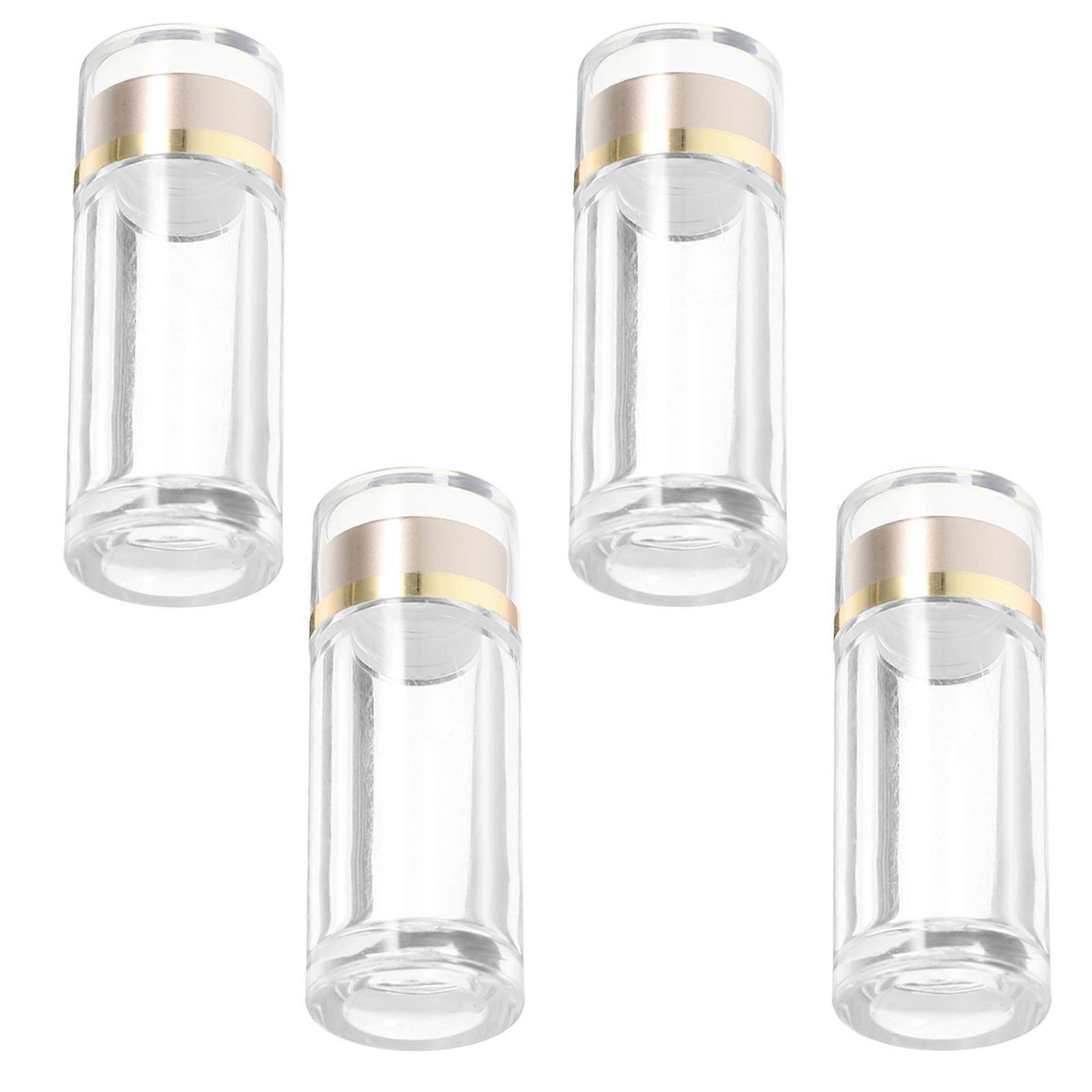 4Pcs Mini Plastic Bottles with Lids for Medicine Sample Storage