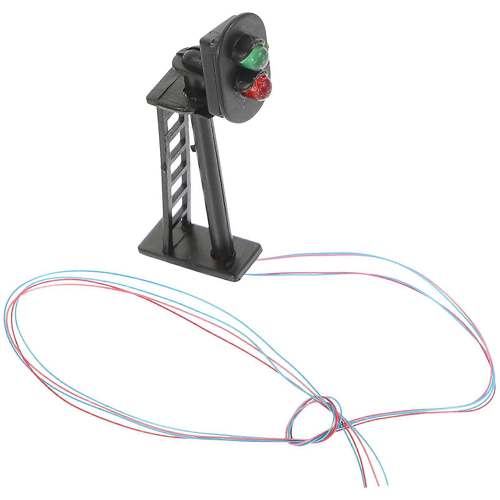 Red Green Light Model Simulation Signal for Decor Black Plastic