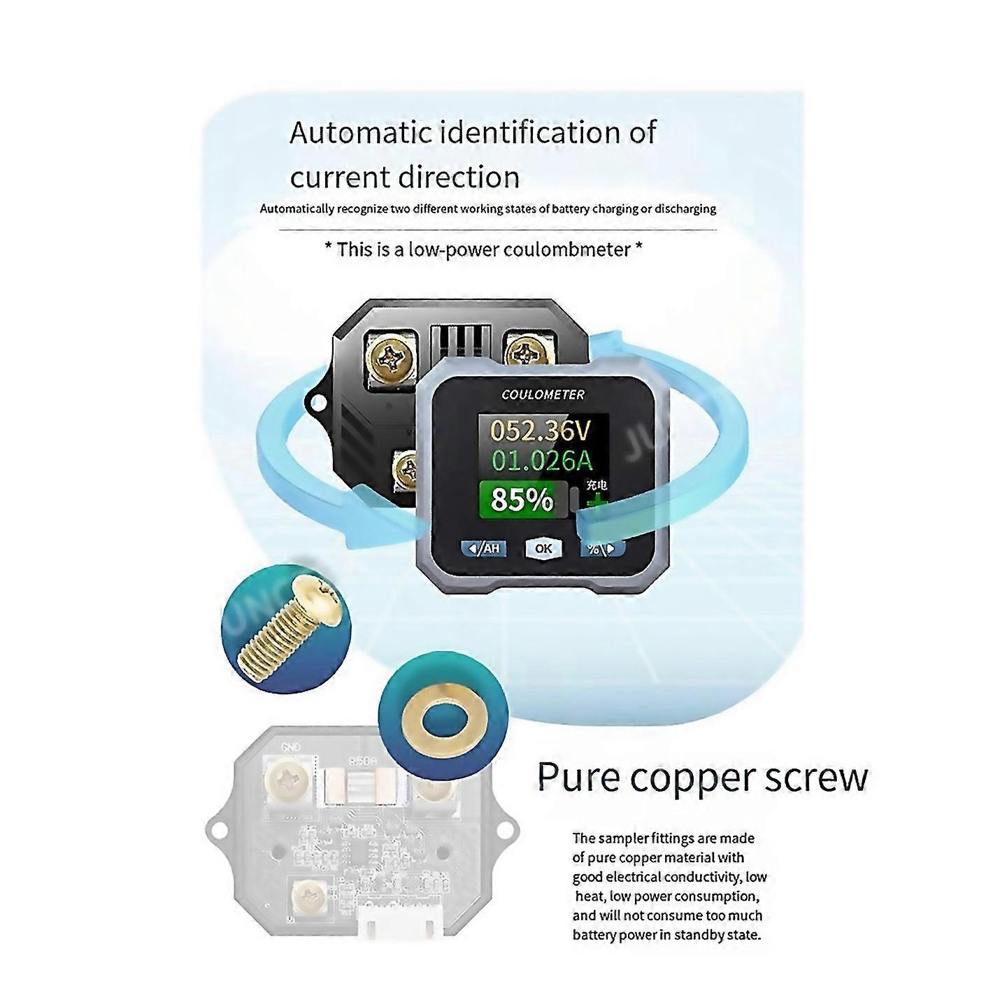 For Coulometer Power Meter Waterproof Battery Meter For Rvs Yachts