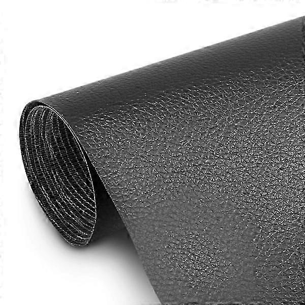 Self-adhesive repair patch artificial leather 50x138 cm Black Black Black Variation