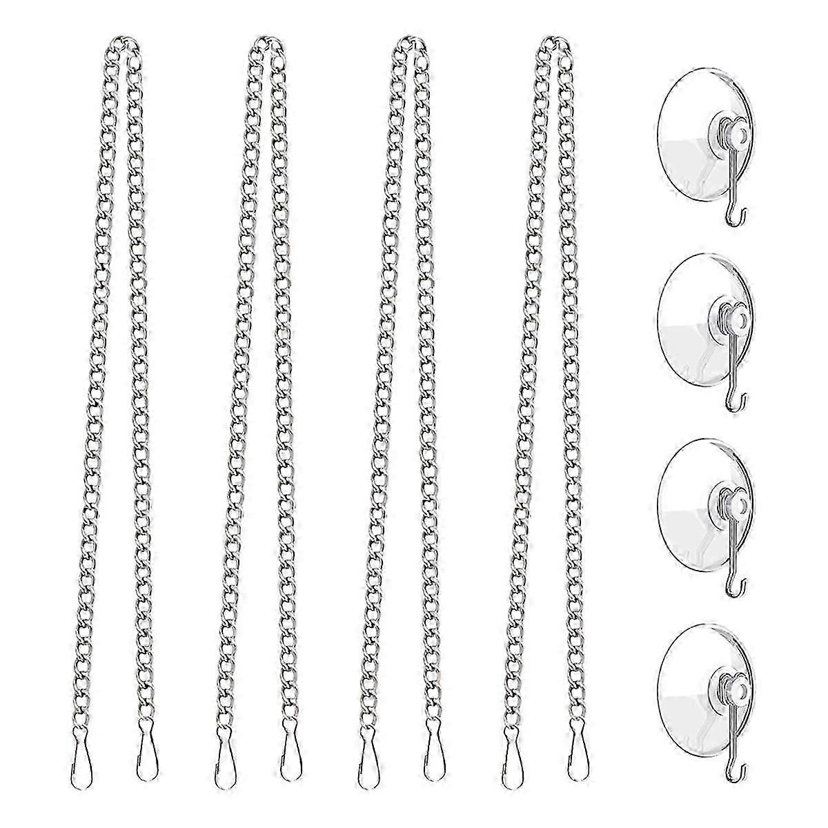 Stained Glass Window Hanging Chain with Suction Cup Hooks