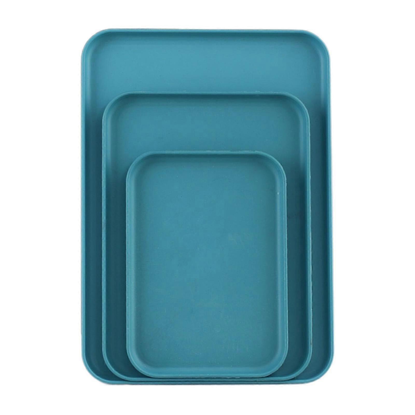 Fengga Barbecue Grill Clearance Birch Multi-Use Large Capacity Food Grade Plastic Serving Tray, Anti-Deformed Shockproof Storage Tray for Home