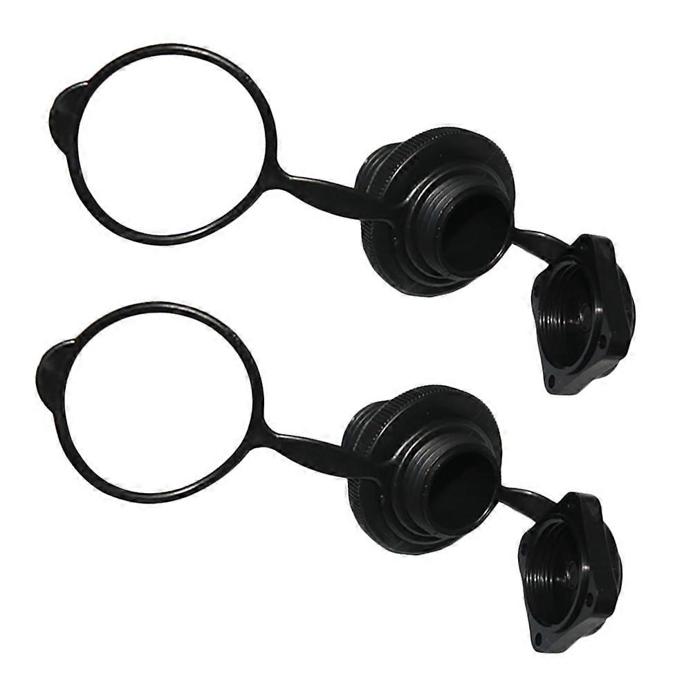 Inflatable Boat Air Caps Replacement Caps Screw for 2Pcs Black