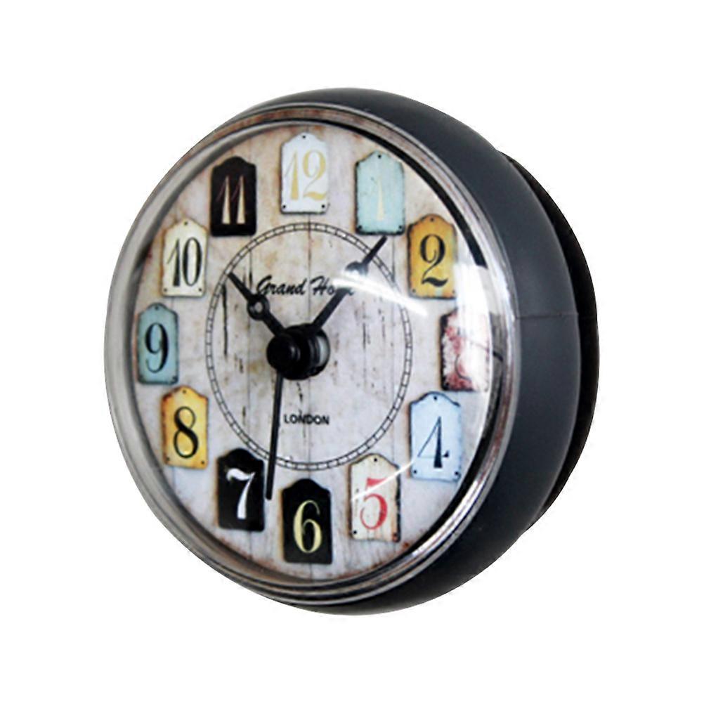 Kitchen Clock Round Suction Cup Clock for Time Display 2Pcs Set