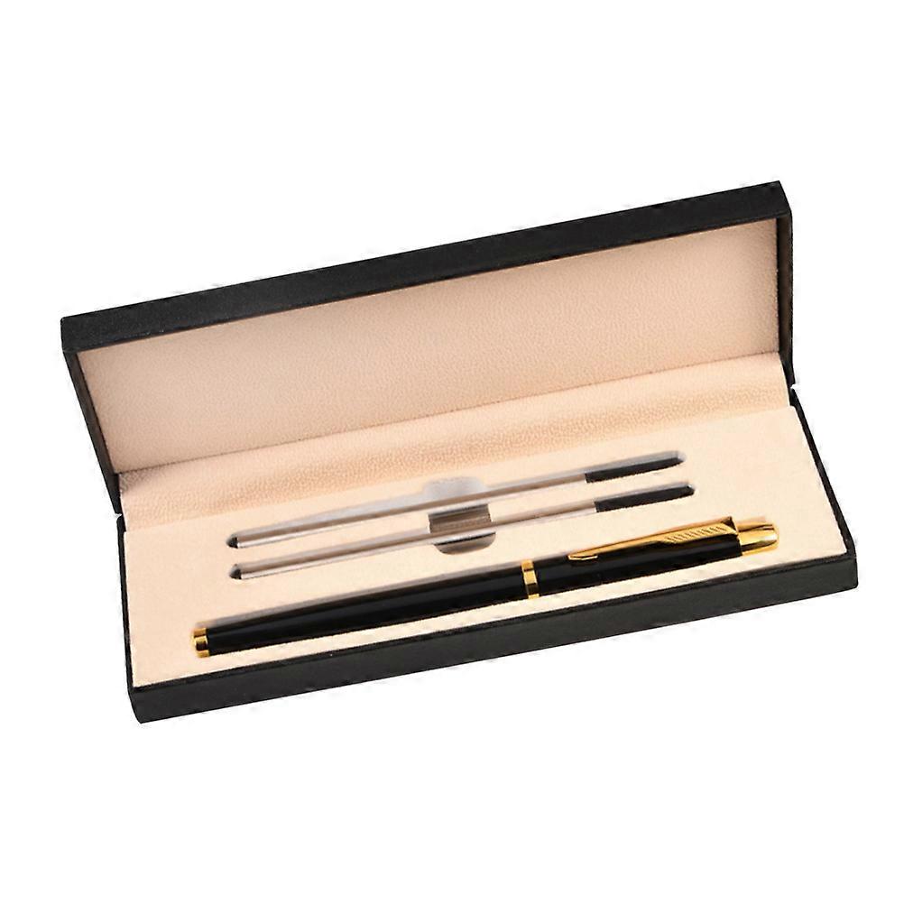 Meeting Signature Pen Metal Pen Gift 2Sets for Office Roller Use Black