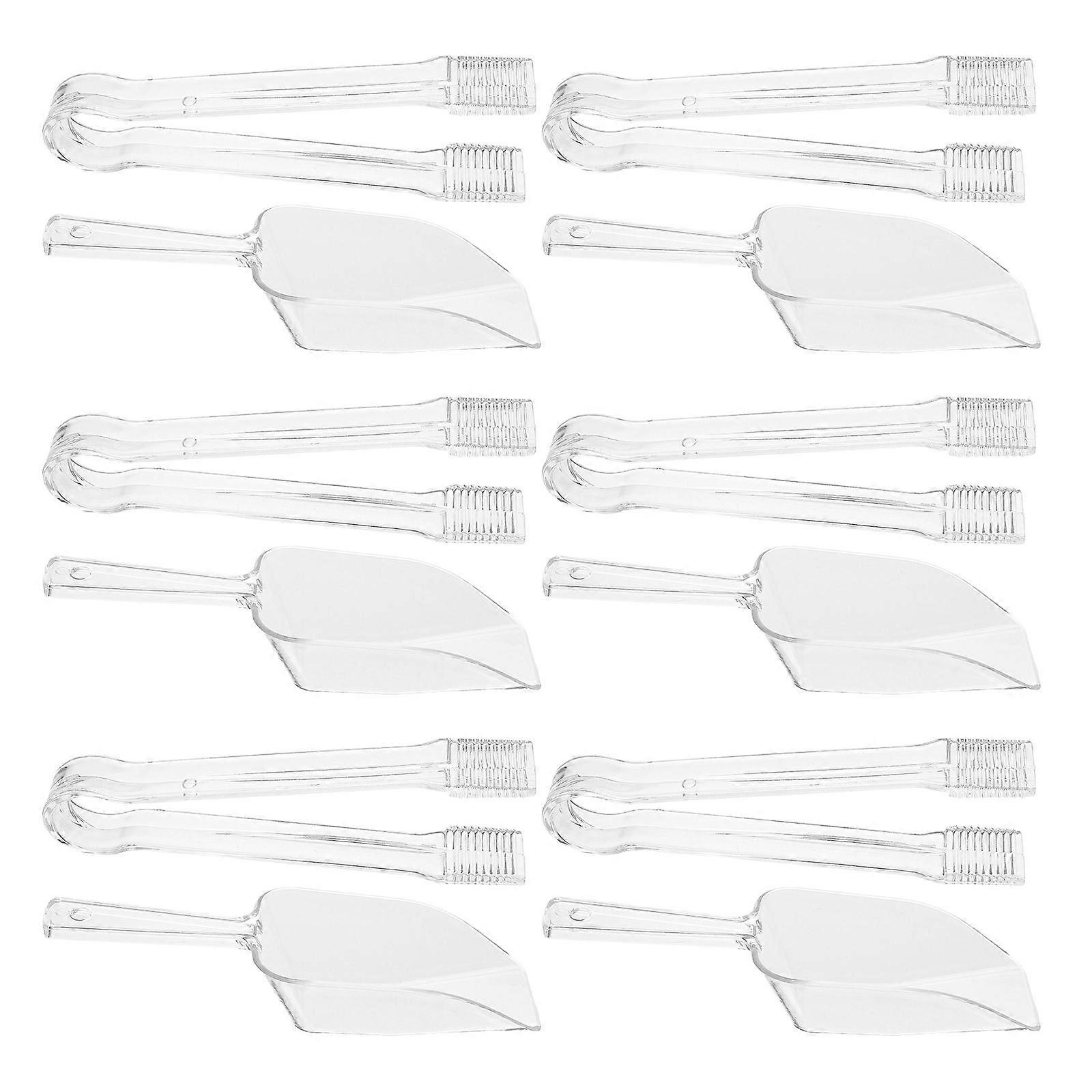 Serving Tong with 36Pcs Ice Tongs and Scoops for Home Food Serving