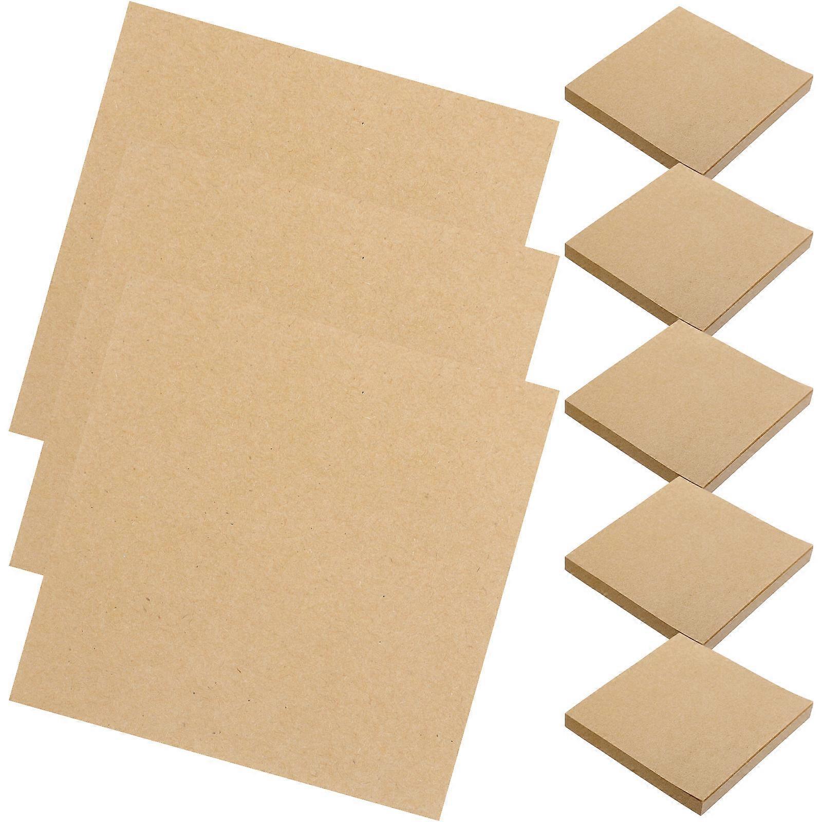 Self-Adhesive Memo Pads for Office Use 4Pcs Brown Portable Pads