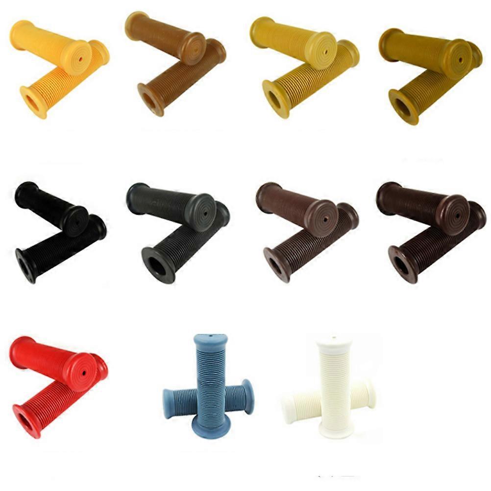 Classic Cylindrical Handlebar Covers For Motorcycles Suitable For Rainy Weather In Dark Grey With Anti-Slip Design 2 Pairs