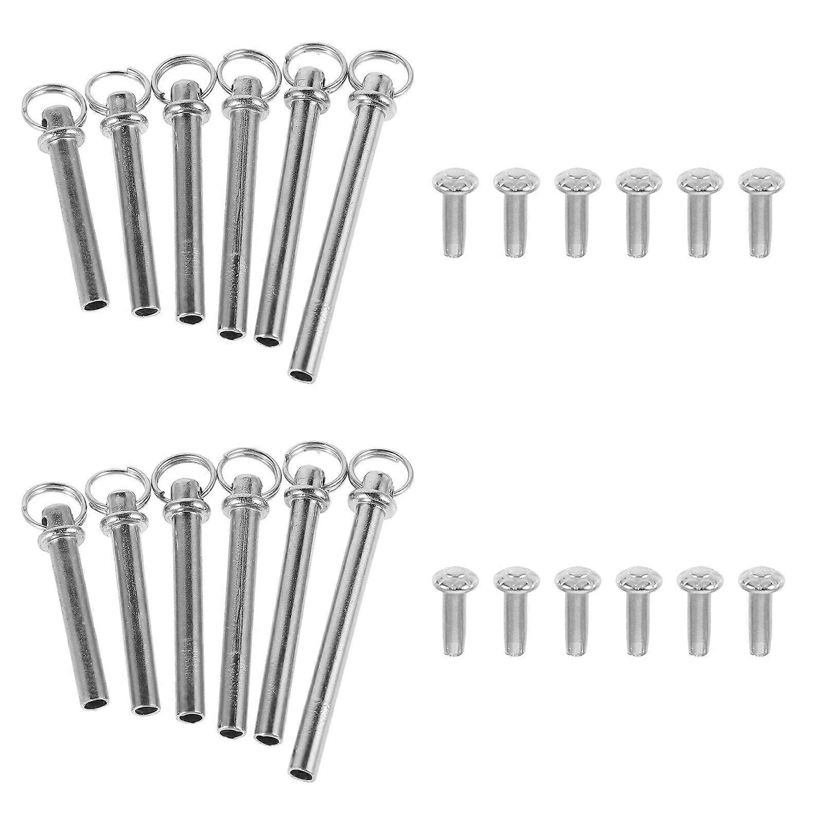 Handheld Folding Fan Repair Kit Metal Rivets and Fasteners 39Sets Silver