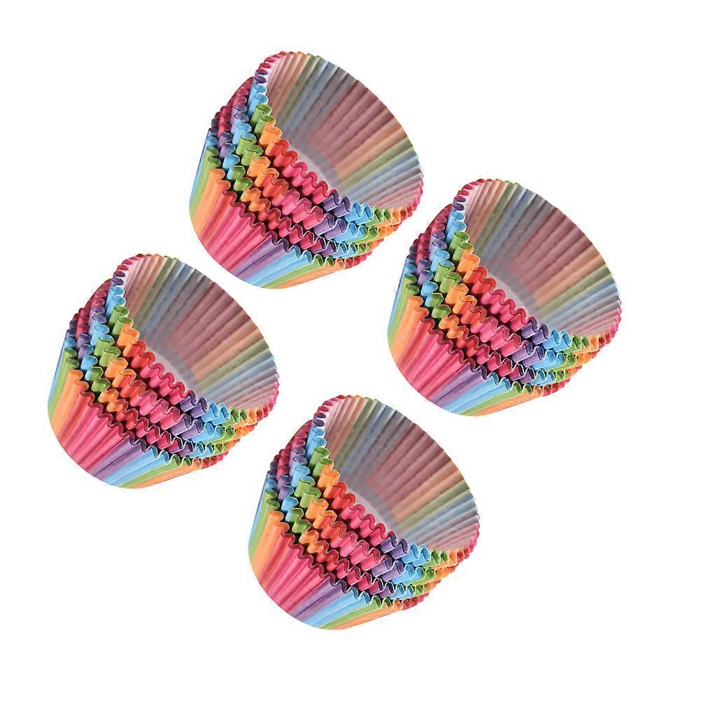 Cupcake Wrappers Paper Cups for Cake Baking Packaging 300Pcs Rainbow