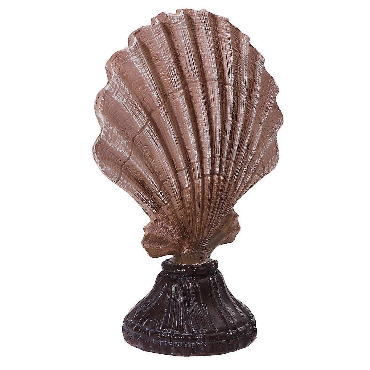 Resin Shell Decoration Shell Statue for Decoration 2Pcs Golden Ornament