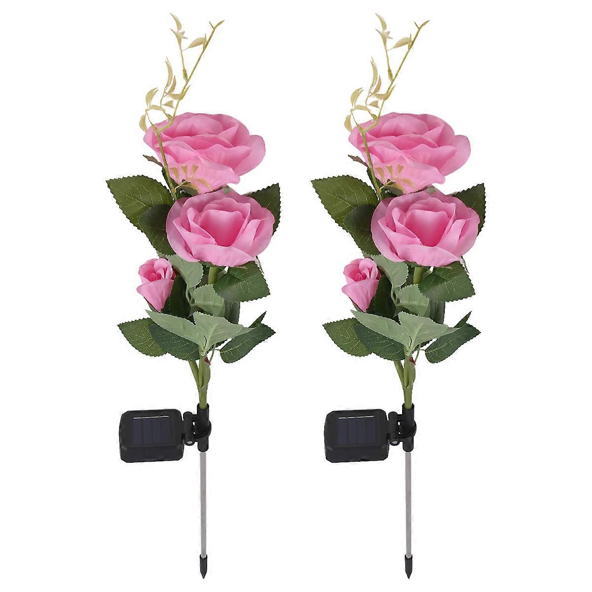 Simulation Flower Ground Insertion Lights Garden Decoration Light,A