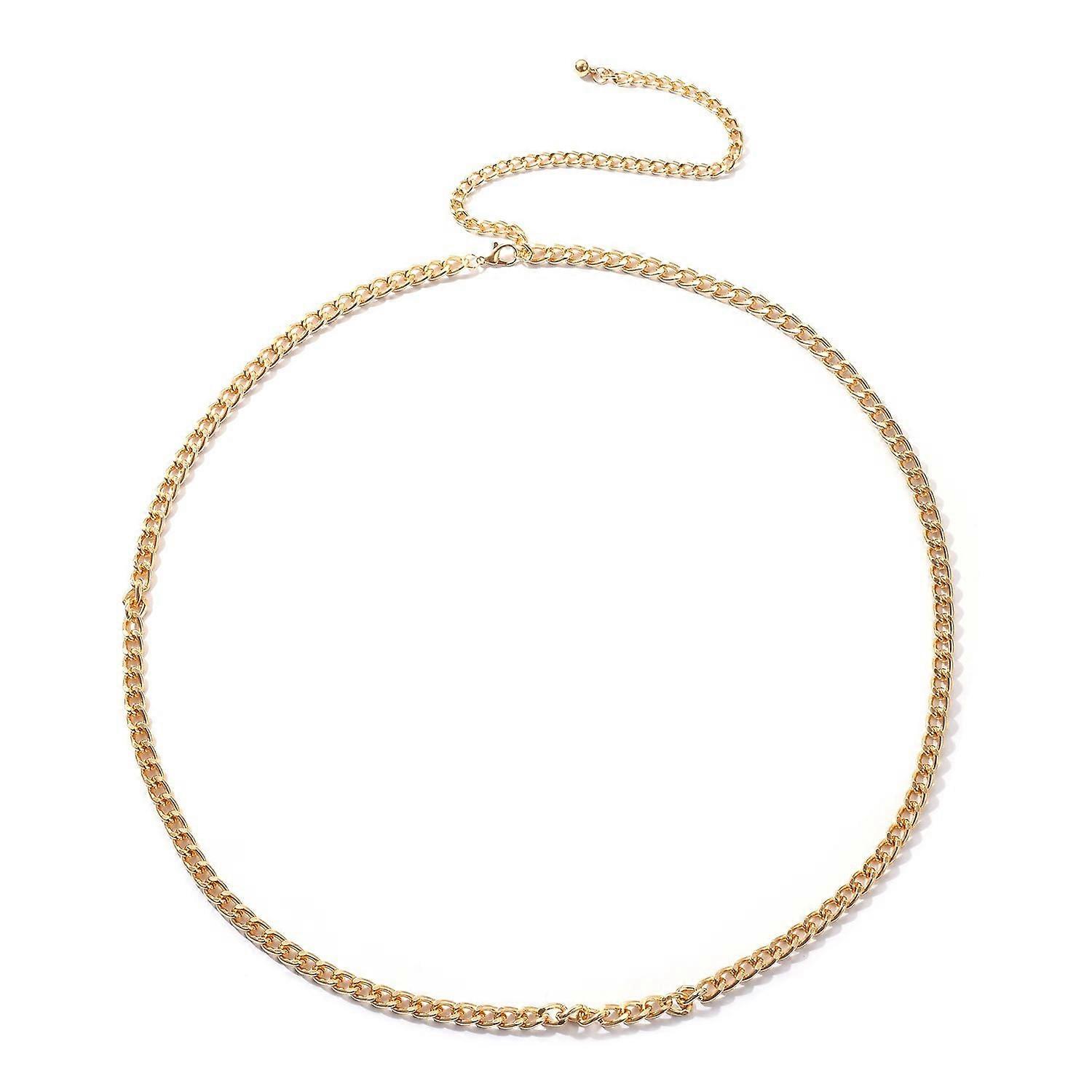 Body Chain, Punk Exaggerated Metal Chain Women's Sexy Retro Single Layer Alloy Waist Chain