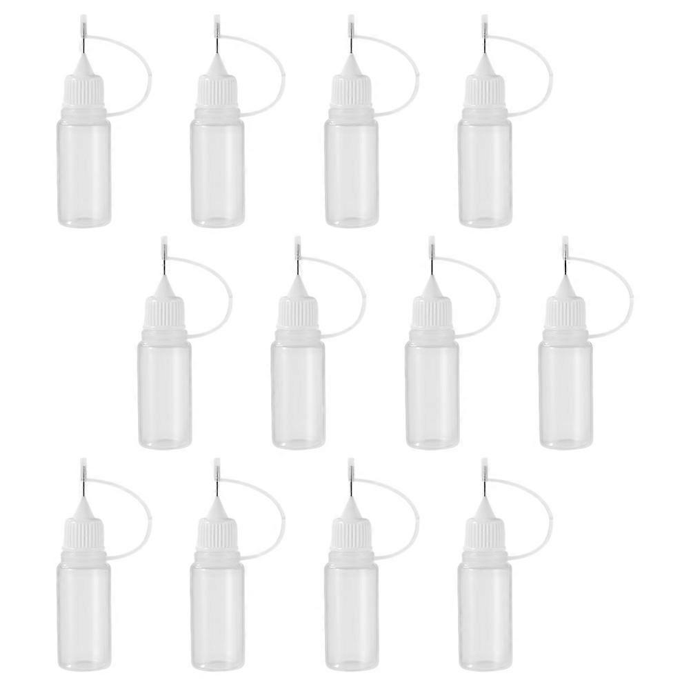 Glue Dispensing Bottle Translucent Applicator Bottle DIY Projects Rust-Proof Metal Tip 12Pcs