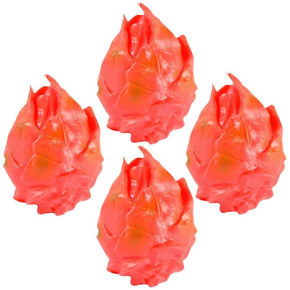 Artificial Dragon Fruit Decor Model for Home Use 20Pcs Red PVC Ornaments