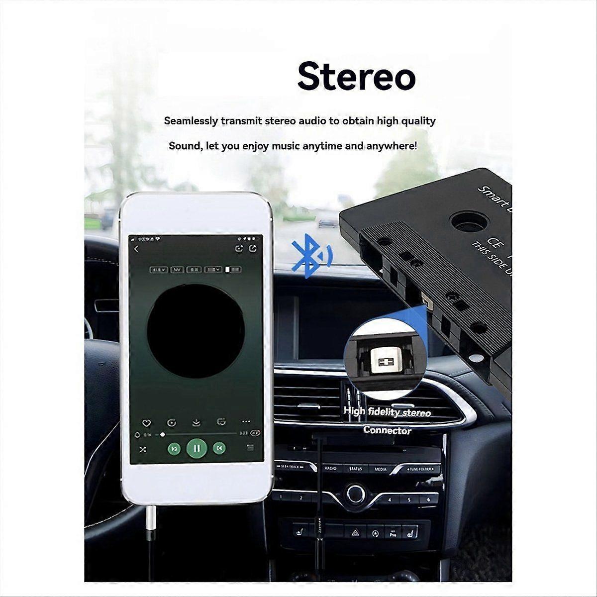 Cassette Adapter Bluetooth 5.1 Universal Wireless Cassette Adapter for Cars Trucks with Cassette APP Player