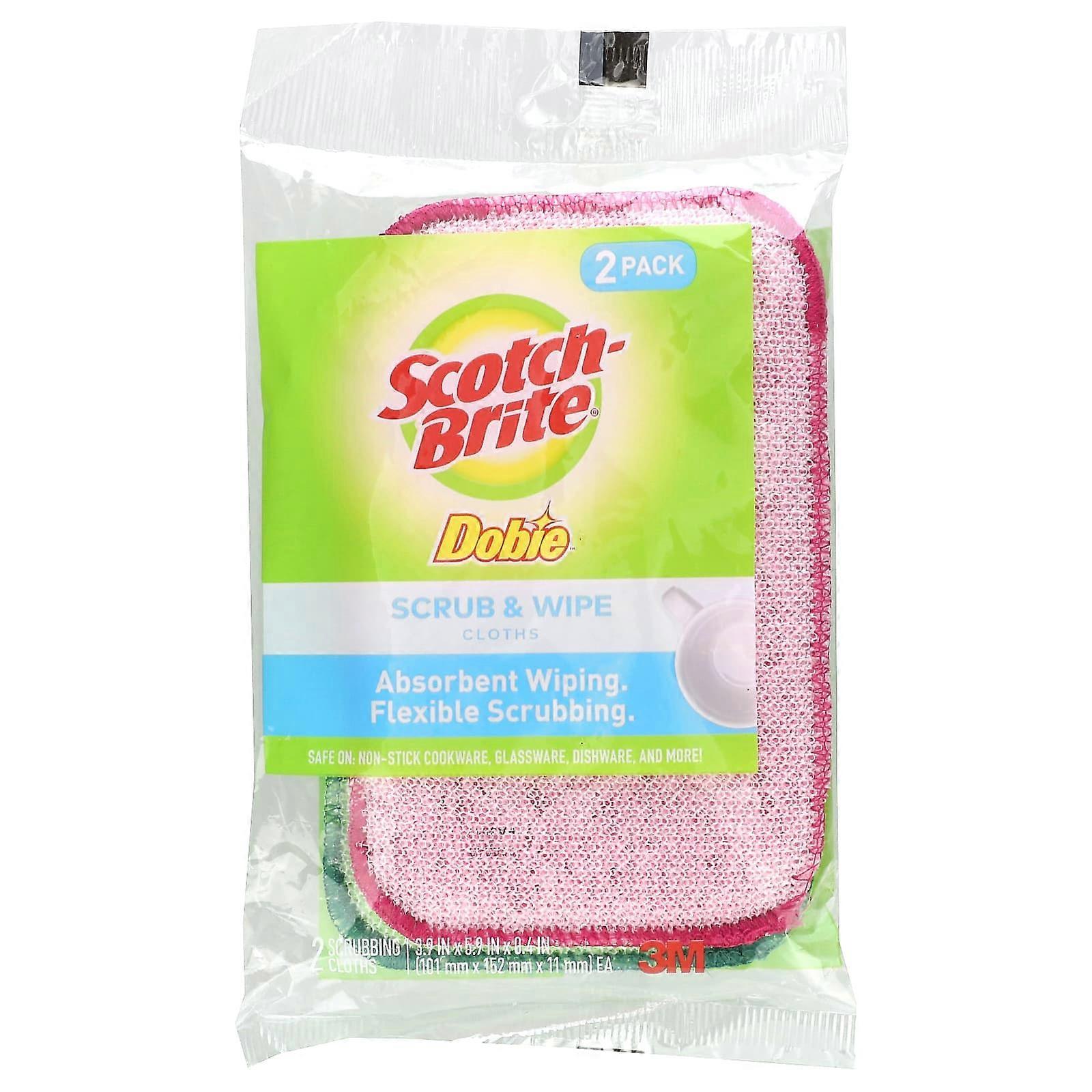 Dobie, Scrub & Wipe Cloths, 2 Cloths