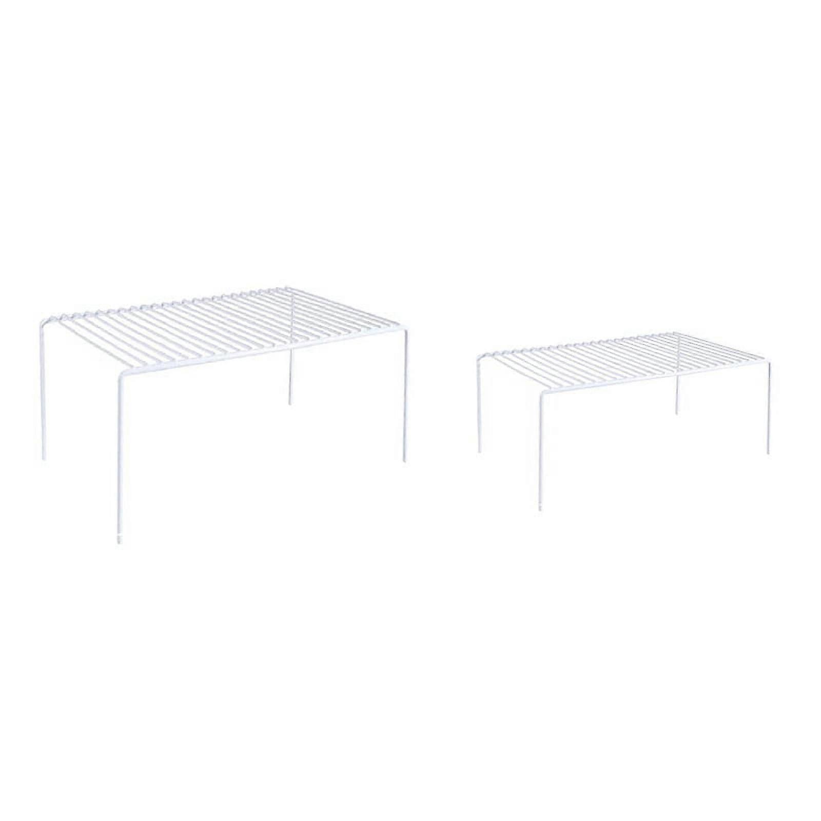 Cabinet Storage Shelf Rack, for Fridge Pantry White