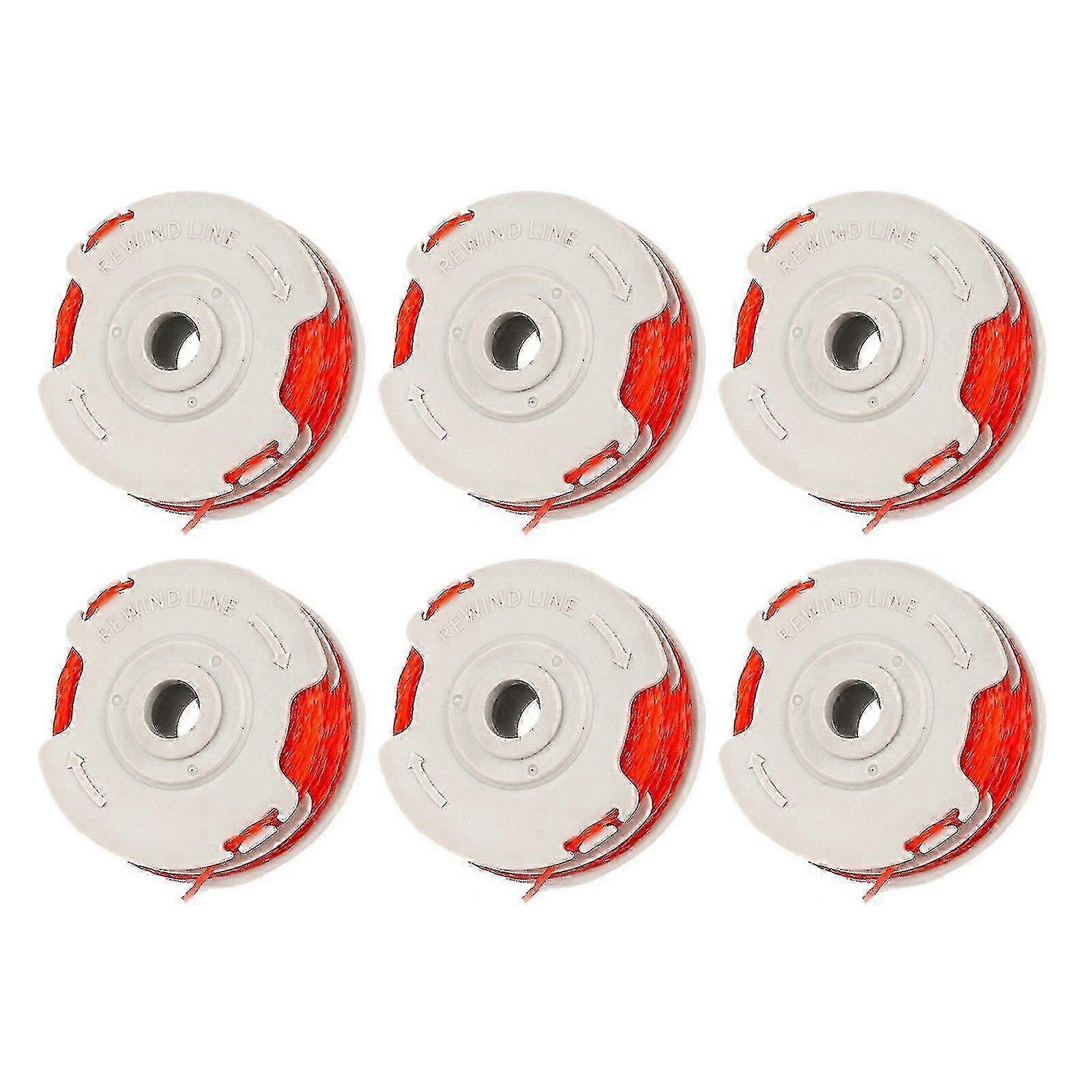 6 Pack Flymo Replacement Spool & Line for Fly021 String Trimmer