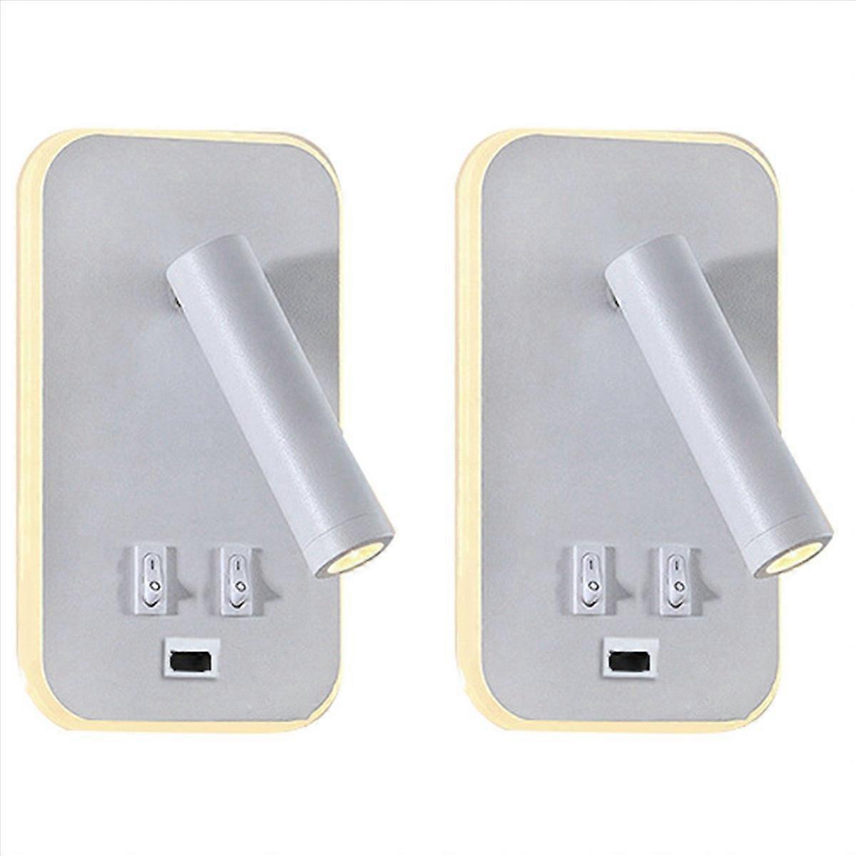 Adjustable Wall Lamp Bedside Study Reading Sconce Lamp White