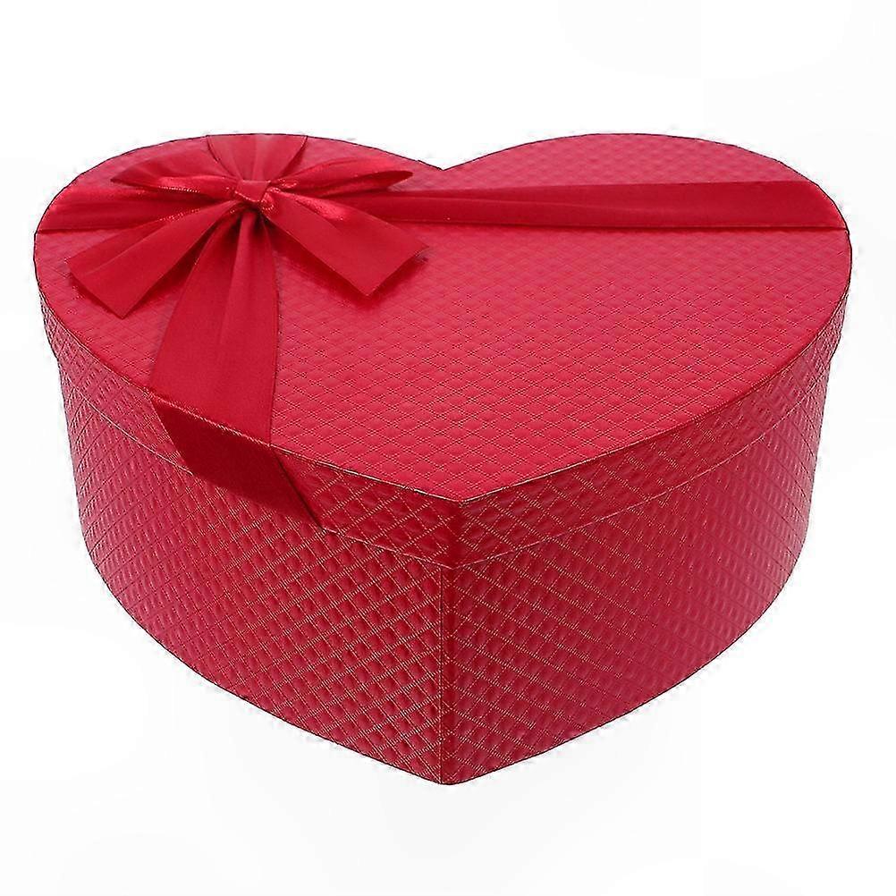 Elegant hjerteformet redekasse til bryllupper, jubilæer og særlige begivenheder, 1 stk. rød
