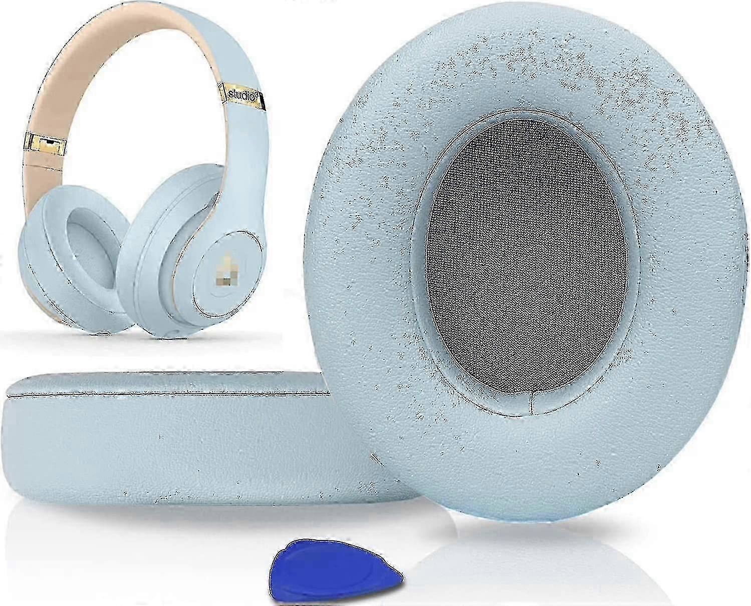 Replacement Ear Pads for Beats Studio 2.0 & 3.0 Headphones, Noise Cancelling Memory Foam Cushions with Soft Protein Leather
