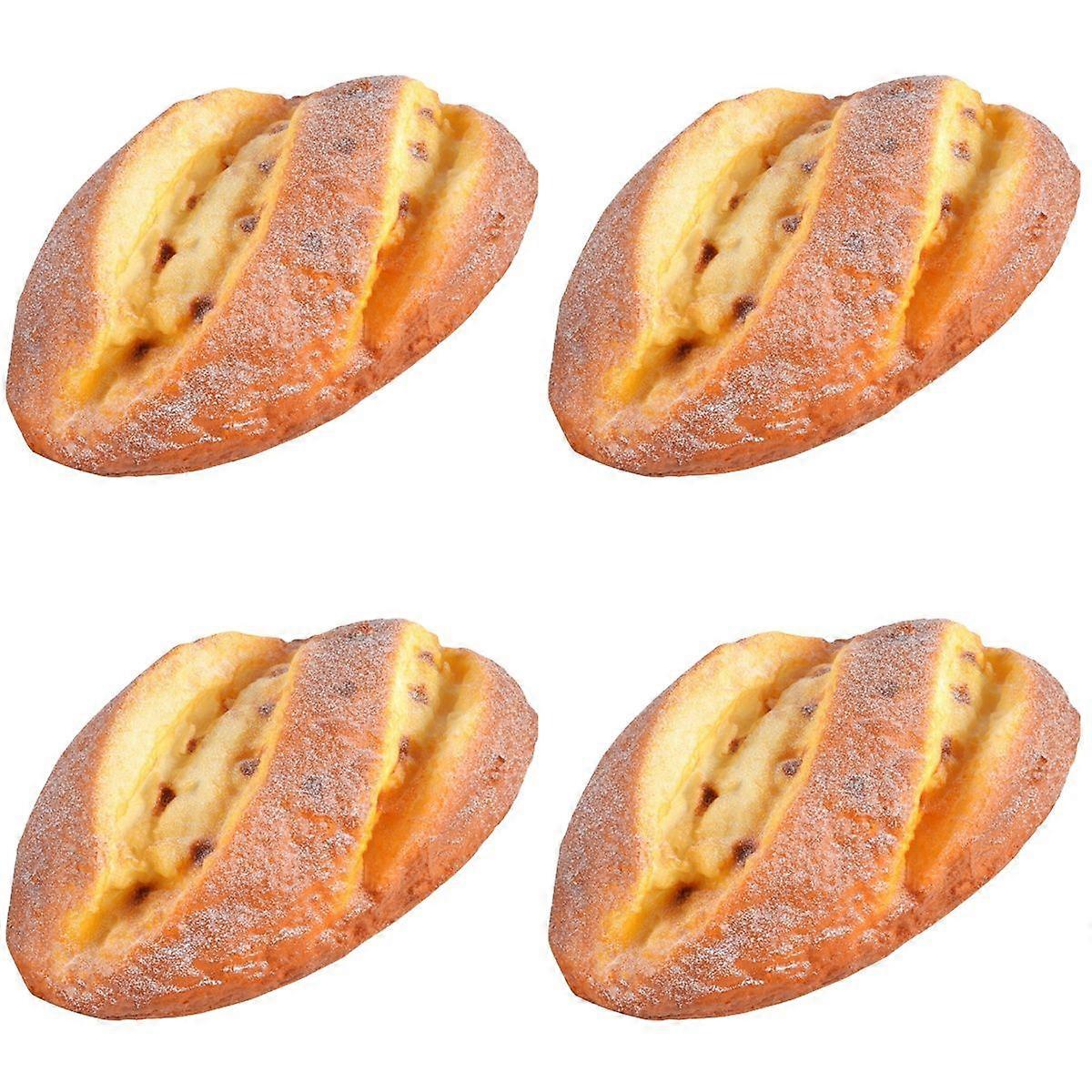 4pcs Simulated Bread Decor Artificial Bread Model Chic Bread Photo Prop Decorative Bread Prop