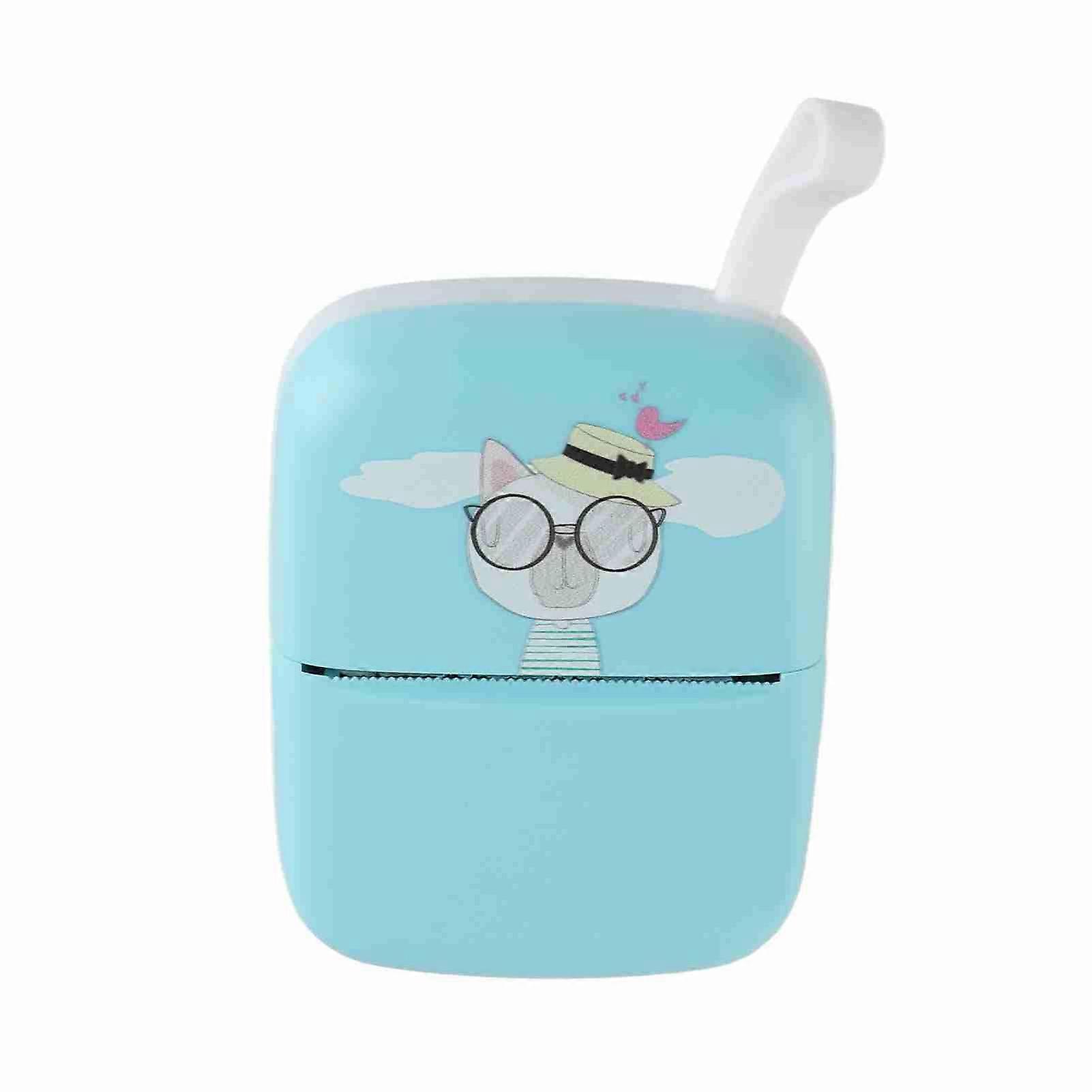 Pocket Thermal Printer HD Mini Multifunctional Bluetooth Phone Printer for Students Blue 