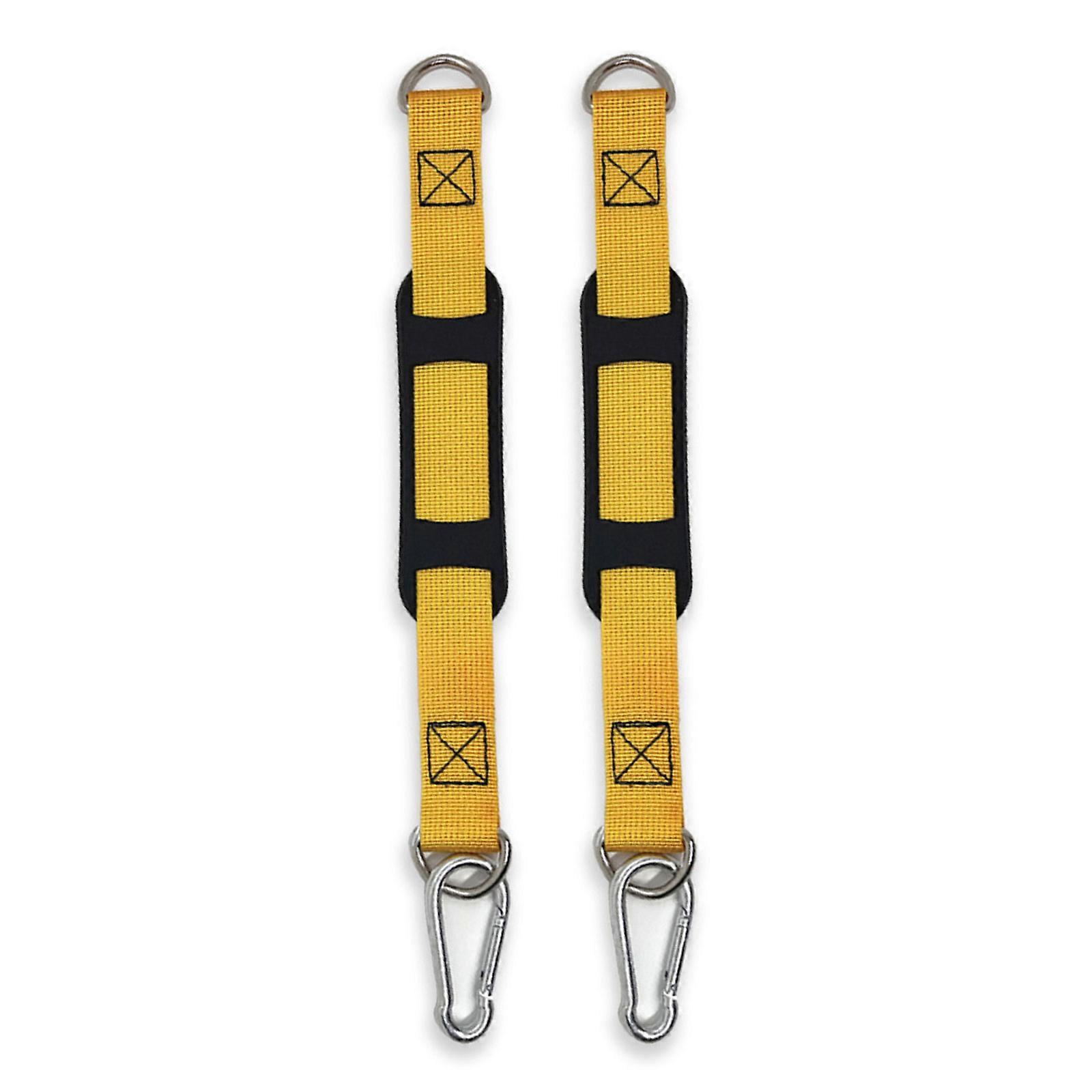Multipurpose Antislip Nylons Straps Temperature Resistant Mounting for Gym Equipment Swing Hammocks Installation  Yellow