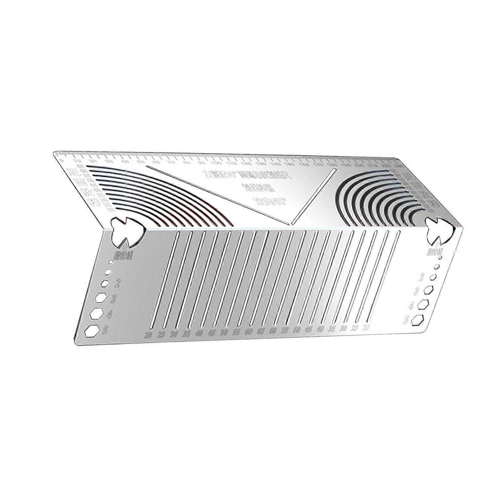 Double Purpose Metalworking Layout Tool with Clear Scale Upgrades for Accurate Right Angles Bending & Circular Curves Marking  small