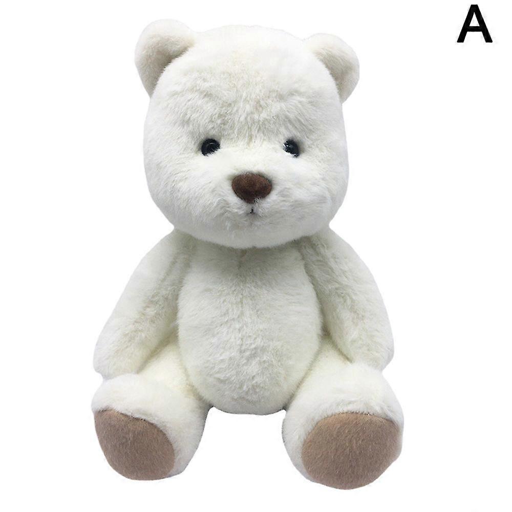 30cm Posable Plush Bear with Movable Arms and Legs Soft Cuddly Toy for Kids and Adults Milk Tea Color Perfect for Hugging and Companionship