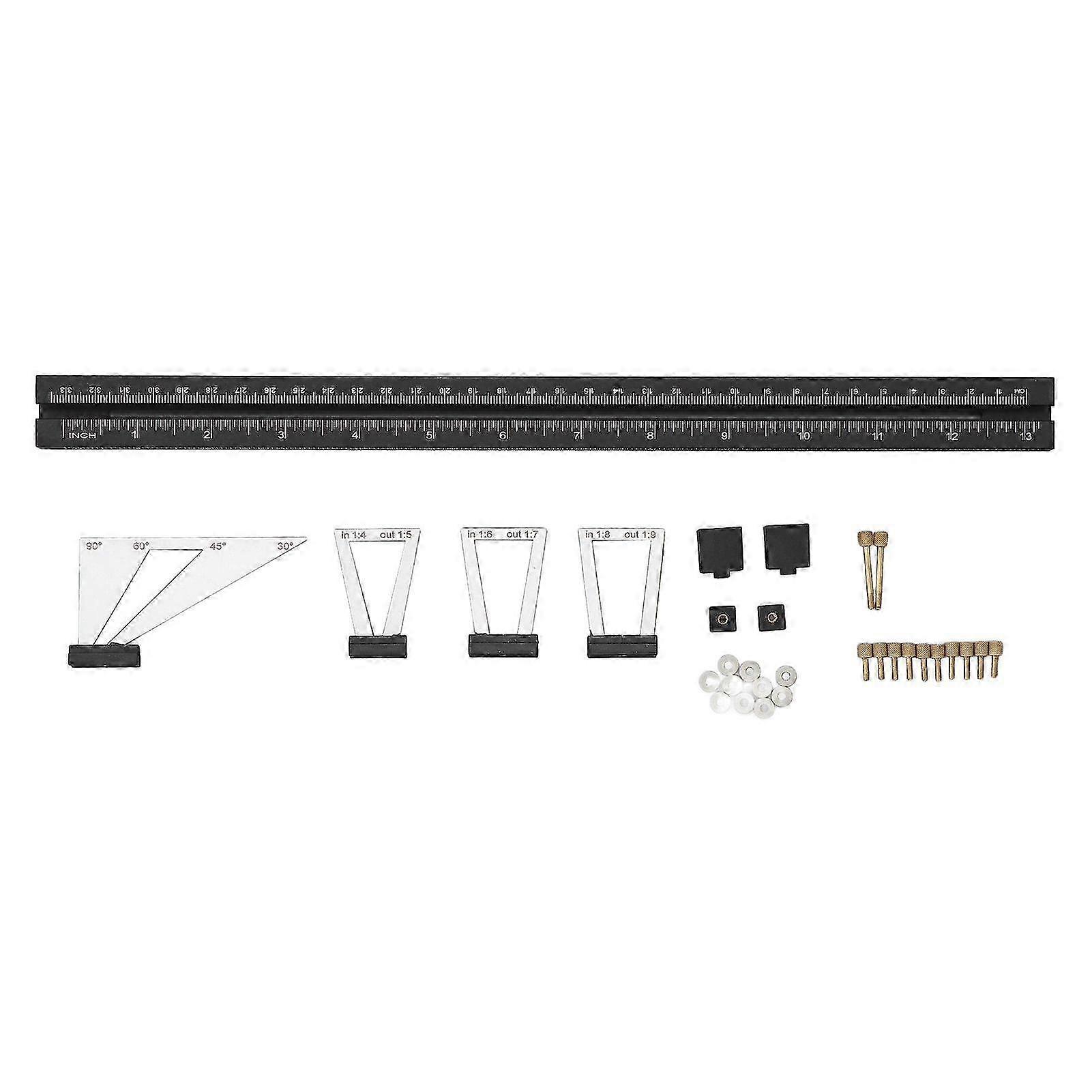 Dovetail Marking Gauge Set Aluminum Alloy 1:4 1:5 1:6 1:7 1:8 1:9 Moveable Dovetail Scribing Gauge for Woodworking Projects