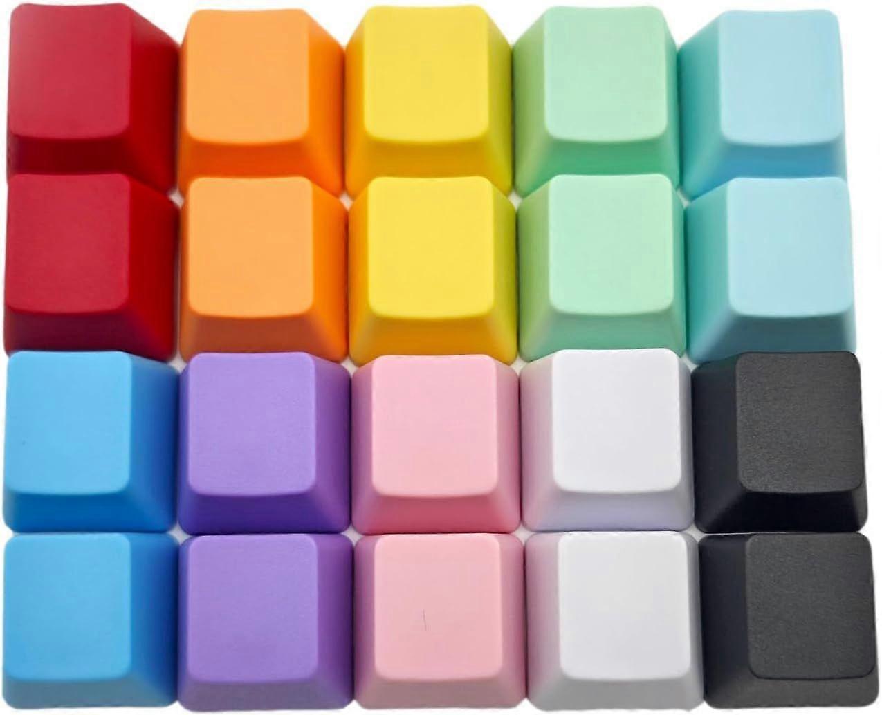 Profile Blank Keycaps PBT Rainbow Mixed Colors 1U R4 Keycap for MX switches