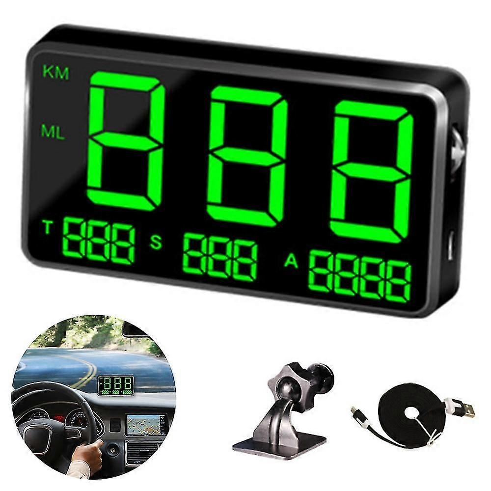 Universal Hud Head Up Display Large Screen Digital Speedometer Altitude