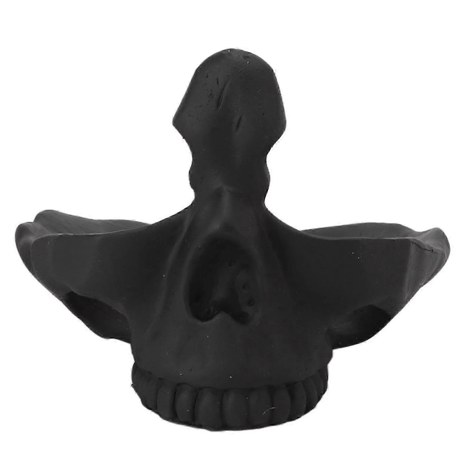 Lifelike Black Eyeglasses Holder with Storage Tray, Scratch Resistant, Practical Statue for Home