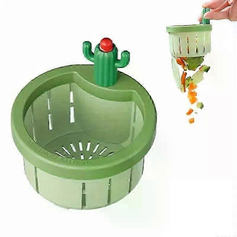 1/3pcs Cactus Sink Drain Strainer Press Automatic Dumping Basket Multi-functional Use Filter Net for Tub Kitchen Waste Collector
