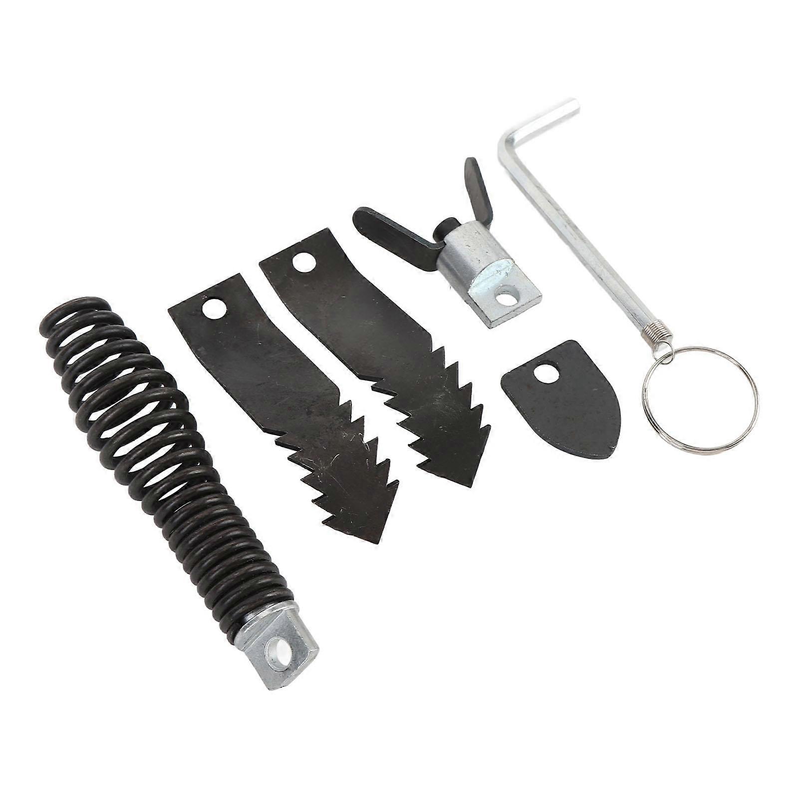 6 Pcs Drain Cleaner Cutter Head Set Efficient Unclogging Pipeline Dredging Machine Cutting Head for 5 16 Inch to 3 4