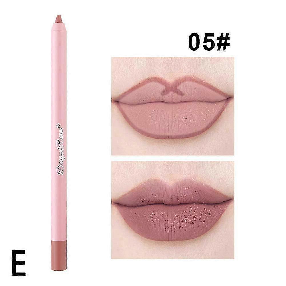05(E)$Lip liner waterproof matte bean paste color lipstick pen foam pen non-fading lip liner