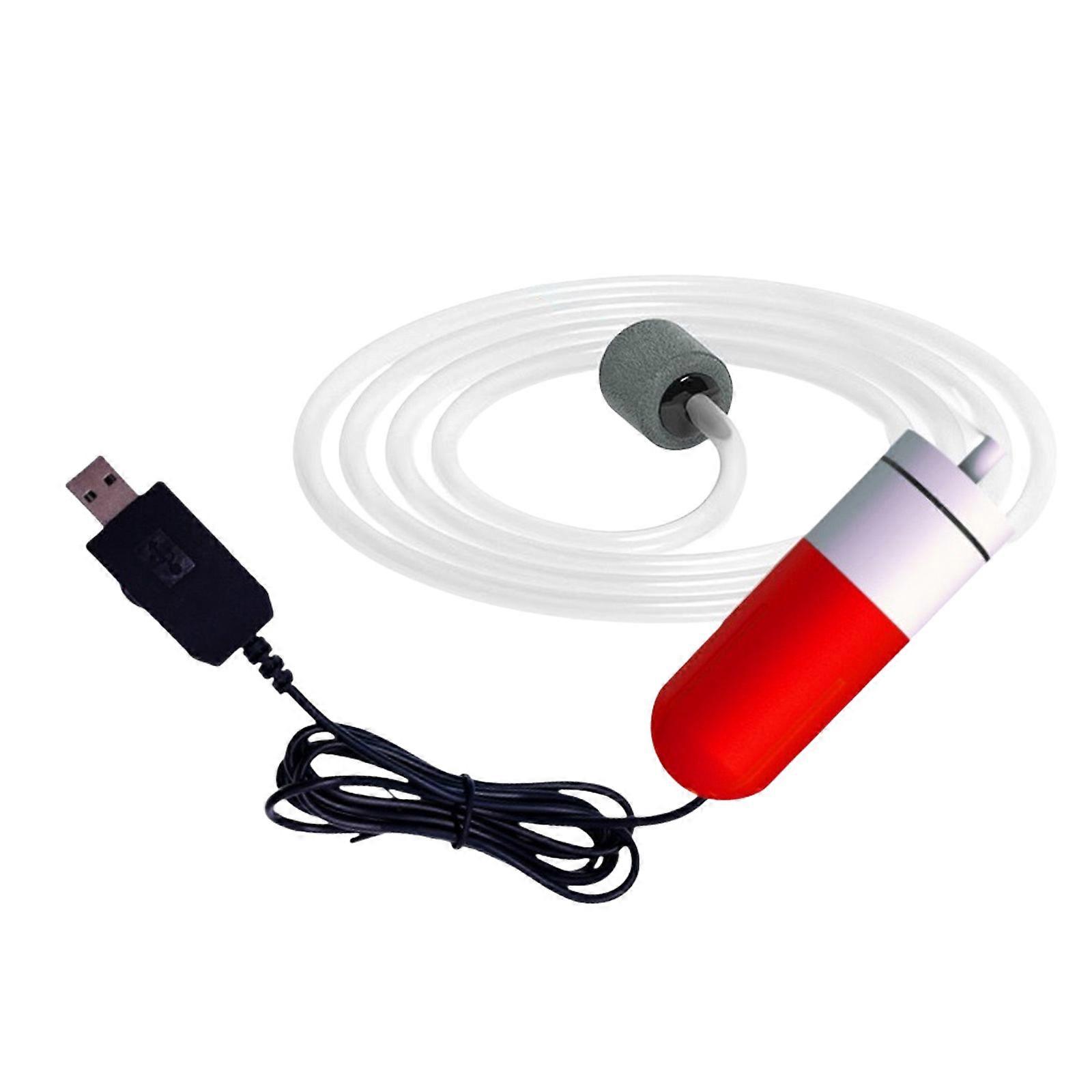 Aquariums Oxygen Submersible Water Purifiers Small Tanks Filter Oxygen Purifiers for Fishing and Home Use  Red
